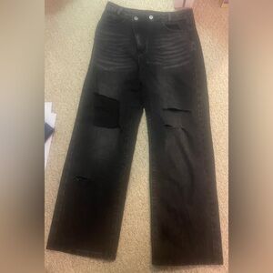 Black Distressed Jeans